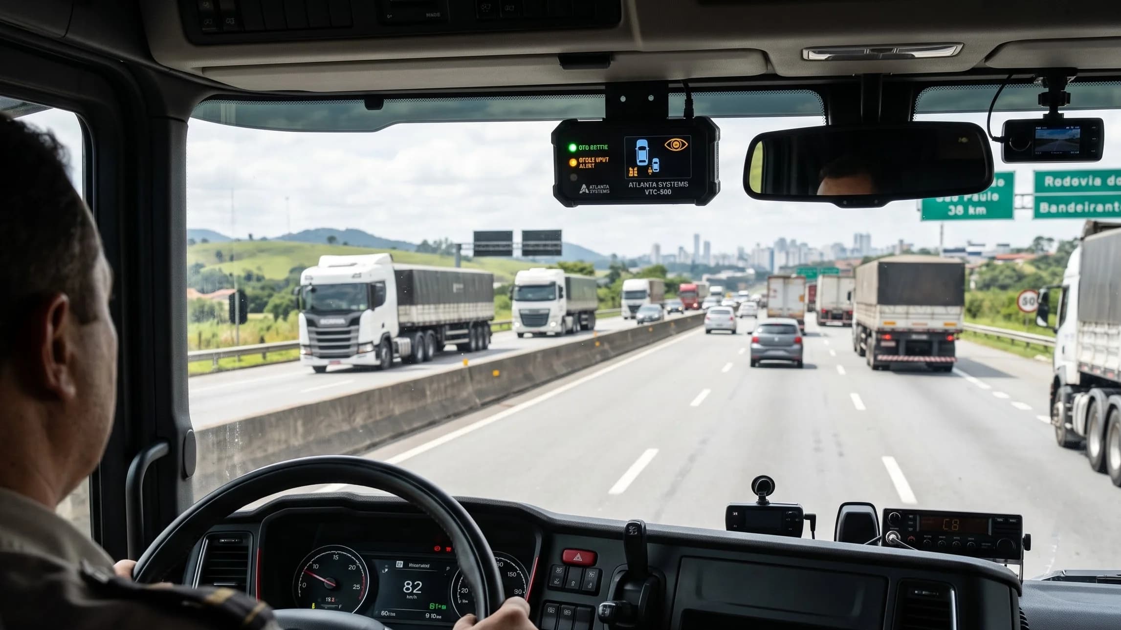 BSD Blind Spot Detection Hardware by Atlanta Systems Protecting Urban Fleets in Mexico City's Periférico