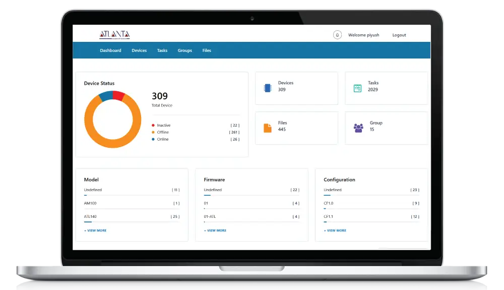 FOTA Web Portal Dashboard